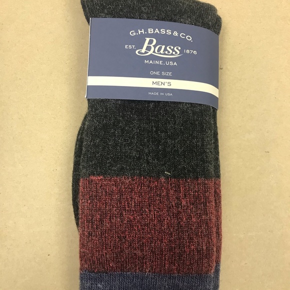 G H Bass thick merino wool socks men 2 pairs - Picture 3 of 5